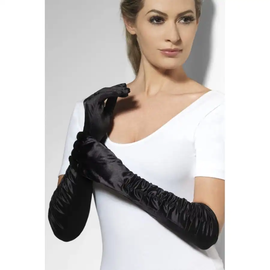 Gants Long Noir Femme Séductrice – Image 3