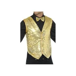 Gilet à Sequins Doré