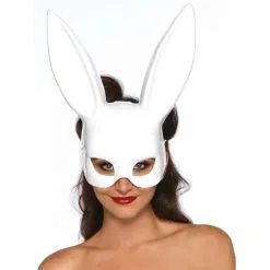 Grand Masque Blanc De Lapin Style Play Boy