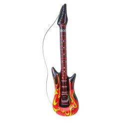 Guitare Gonflable Décorée De Flammes