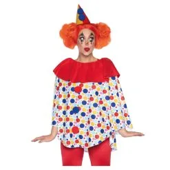 Haut Blanc Et Coloré De Clown Avec Chapeau