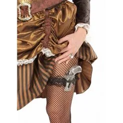 Jarretière Noire Avec Faux Revolver