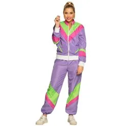 Jogging Rétro Violet Années 80 Pour Femme