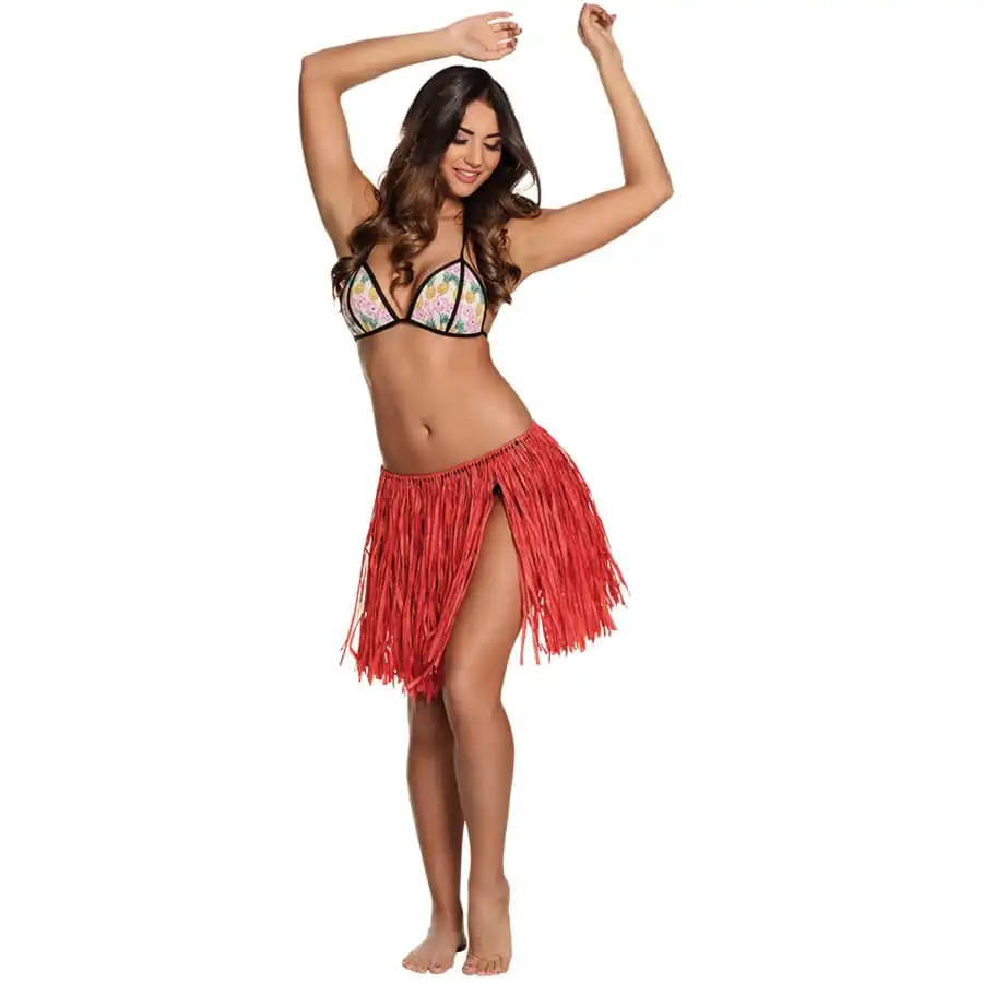 Jupe Courte HawaĂŻenne En Raphia Pour Adulte â Image 5