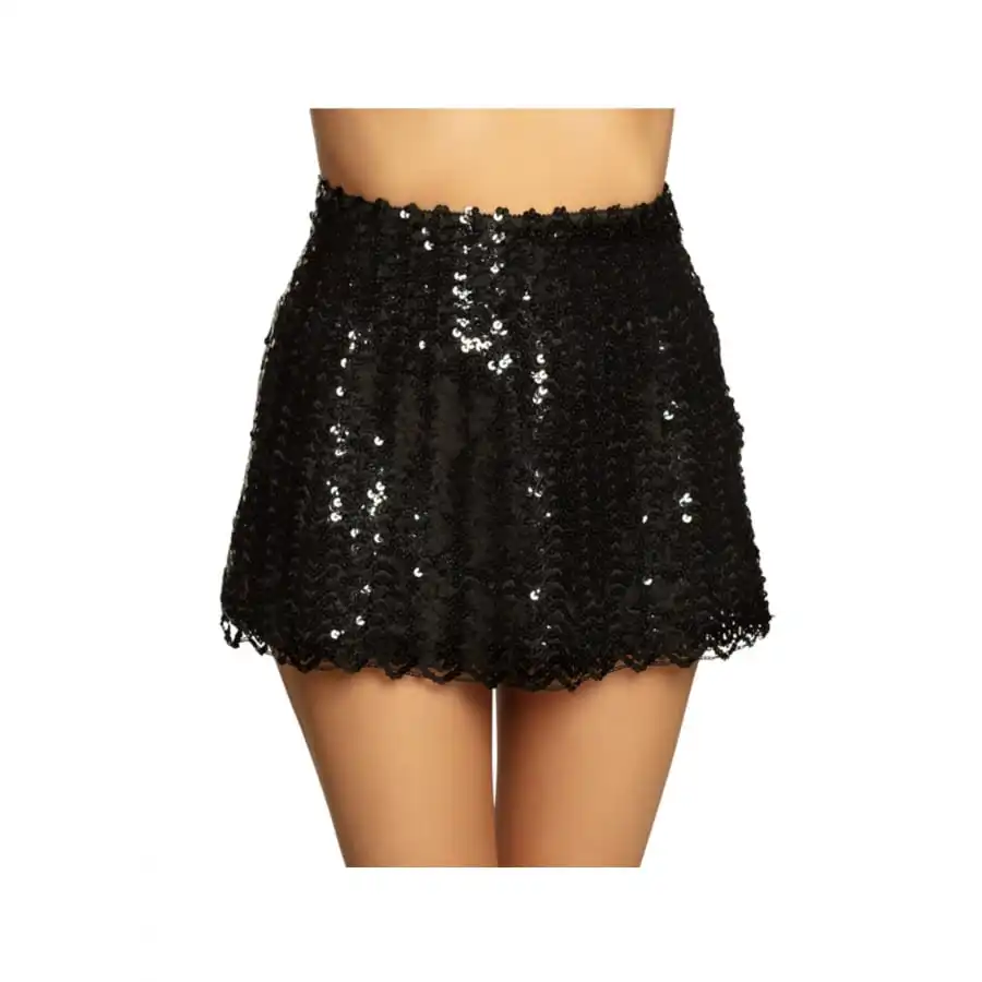 Jupe Disco Noire Ă Sequins