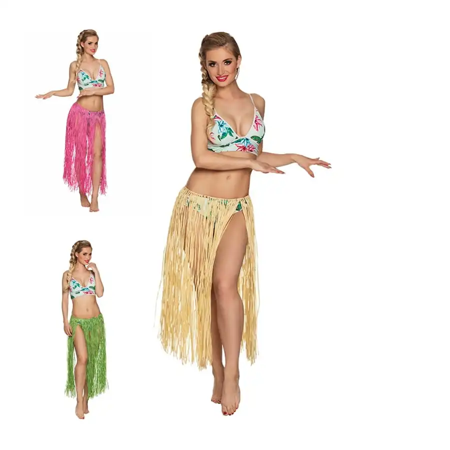 Jupe Longue HawaĂŻenne En Raphia Pour Adulte