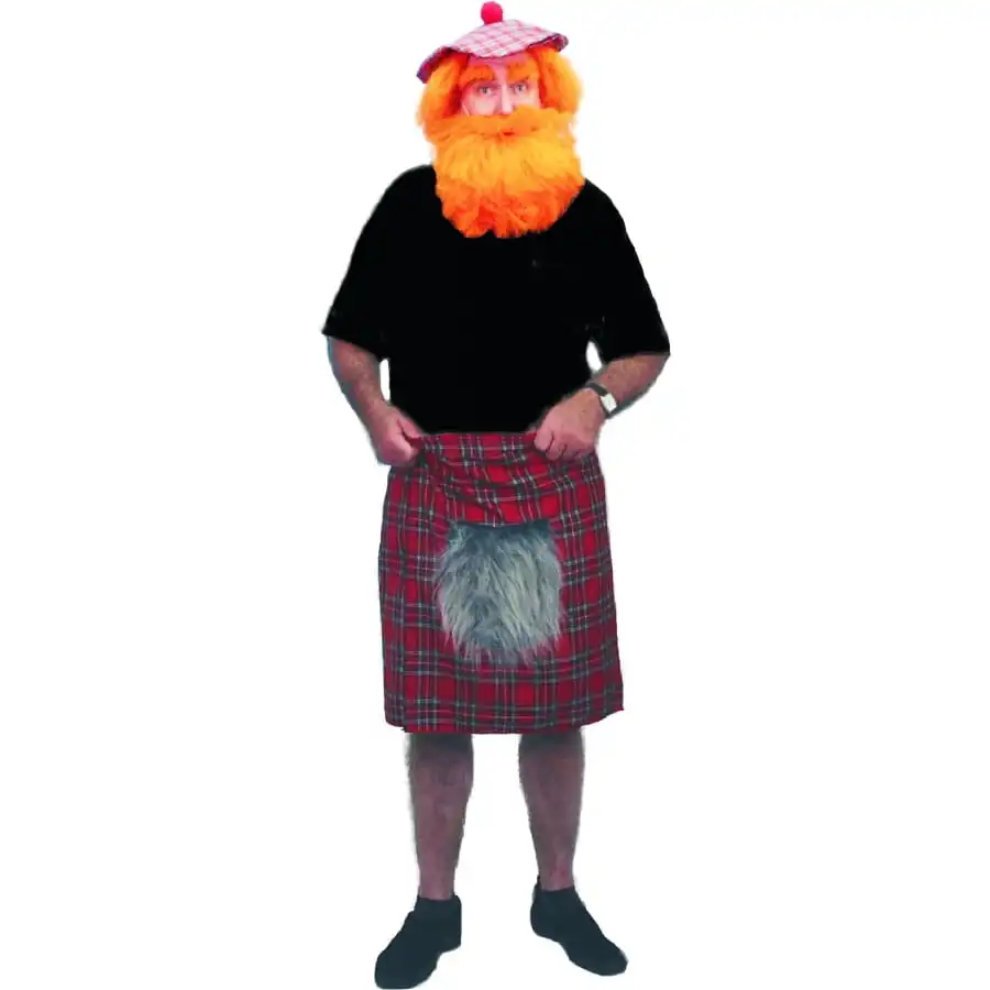 Kilt D'écossais Avec Fausse Fourrure