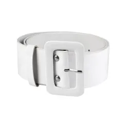 Large Ceinture Blanche Avec Boucle Blanche