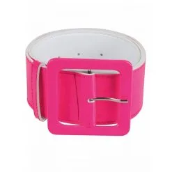 Large Ceinture Fluo Rose Pour Femme 115cm