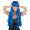 Longue Perruque Bleue Ondulée, 70cm