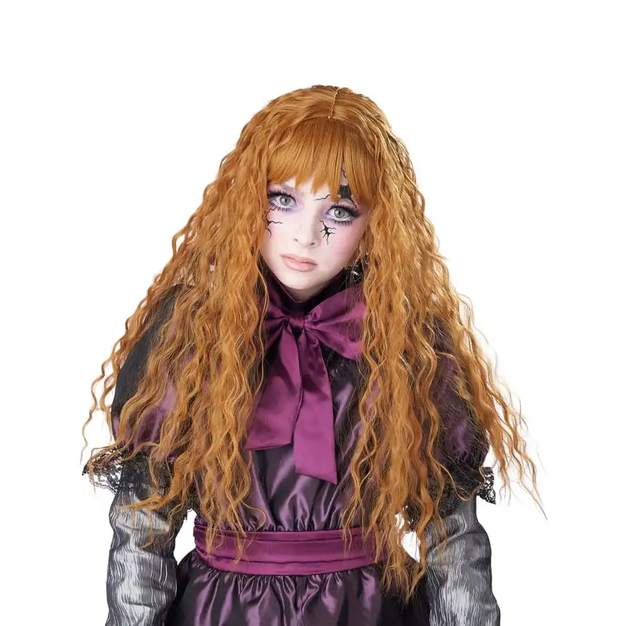 Longue Perruque Rousse Ondulée Pour Enfant – Image 2