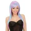 Longue Perruque Violette Et Bleue