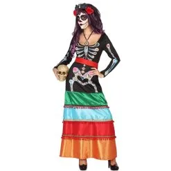 Longue Robe De Lady Calavera Pour Femme