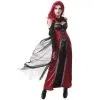 Longue Robe De Vampire Noire Rouge Sexy Pour Femme