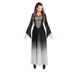 Longue Robe Dégradée Noire De Sorcière Pour Femme