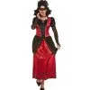 Longue Robe Gothique Rouge Et Noire De Vampire