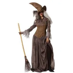 Longue Robe Marron De Sorcière Avec Chapeau