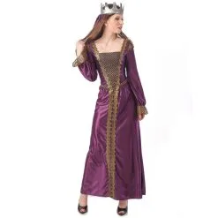 Longue Robe Médiévale Violette De Princesse