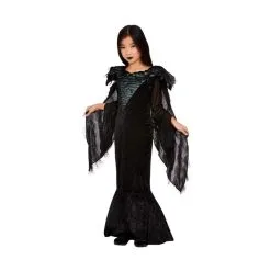 Longue Robe Noire De Reine Des Corbeaux Pour Fille