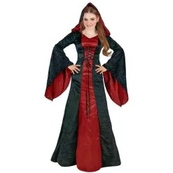 Longue Robe Noire Et Rouge De Style Gothique