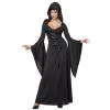 Longue Robe Noire Unie Avec Manches Amples