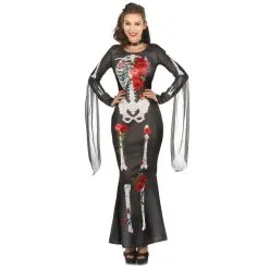Longue Robe Squelette Dia De Los Muertos