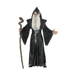 Longue Tenue Noire De Sorcier Médiéval