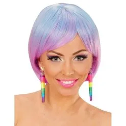 Longues Boucles D'oreilles En Cone Multicolore