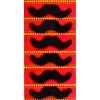 Lot 6 Moustaches Noires Adhésives De 9cm