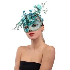 Loup Bleu Avec Branchage Et Papillons