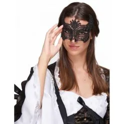 Loup Diable Noir En Dentelle