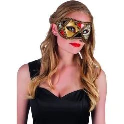 Loup Doré Rouge Motifs Vénitiens