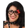 Lunettes Noires En Forme De Coeur Avec Petit Noeud