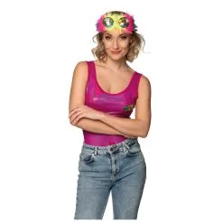 Lunettes Rondes Décorées De Plumes Colorées