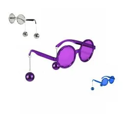 Lunettes Rondes Disco Avec Boules à Facettes