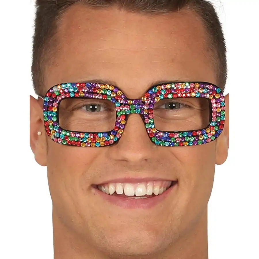 Lunettes Style Pop Elton Jhon Avec Brillants