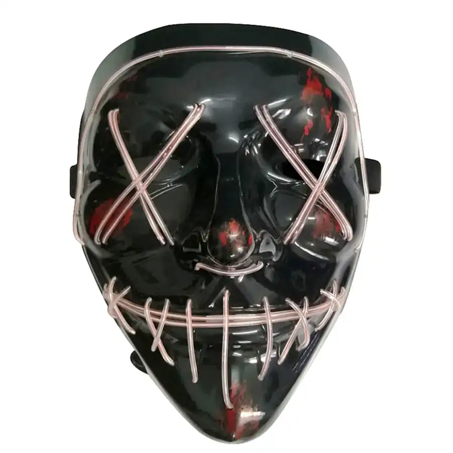 Masque Blanc Lumineux Pour Halloween, Adulte – Image 2