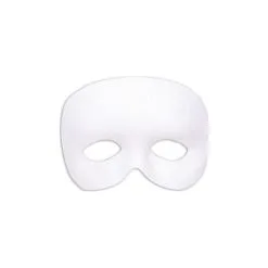 Masque Blanc Uni Demi-visage