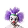 Masque De Clown Fou Avec Cheveux Violet, Adulte