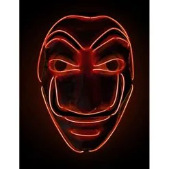 Masque De Dali Lumineux En Led Rouge, Adulte