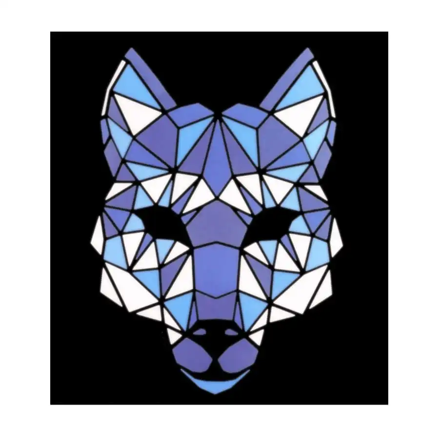Masque De Loup LED Réactif à La Musique, Adulte – Image 2