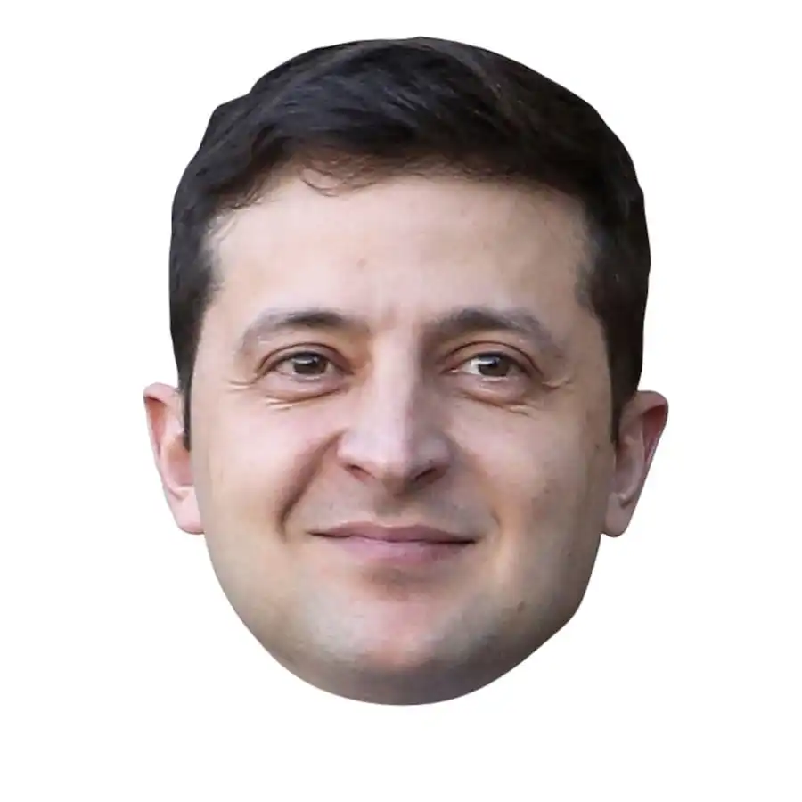 Masque De Zelensky En Carton Plat