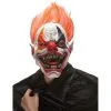 Masque Horrible Clown Avec Cheveux Rouges