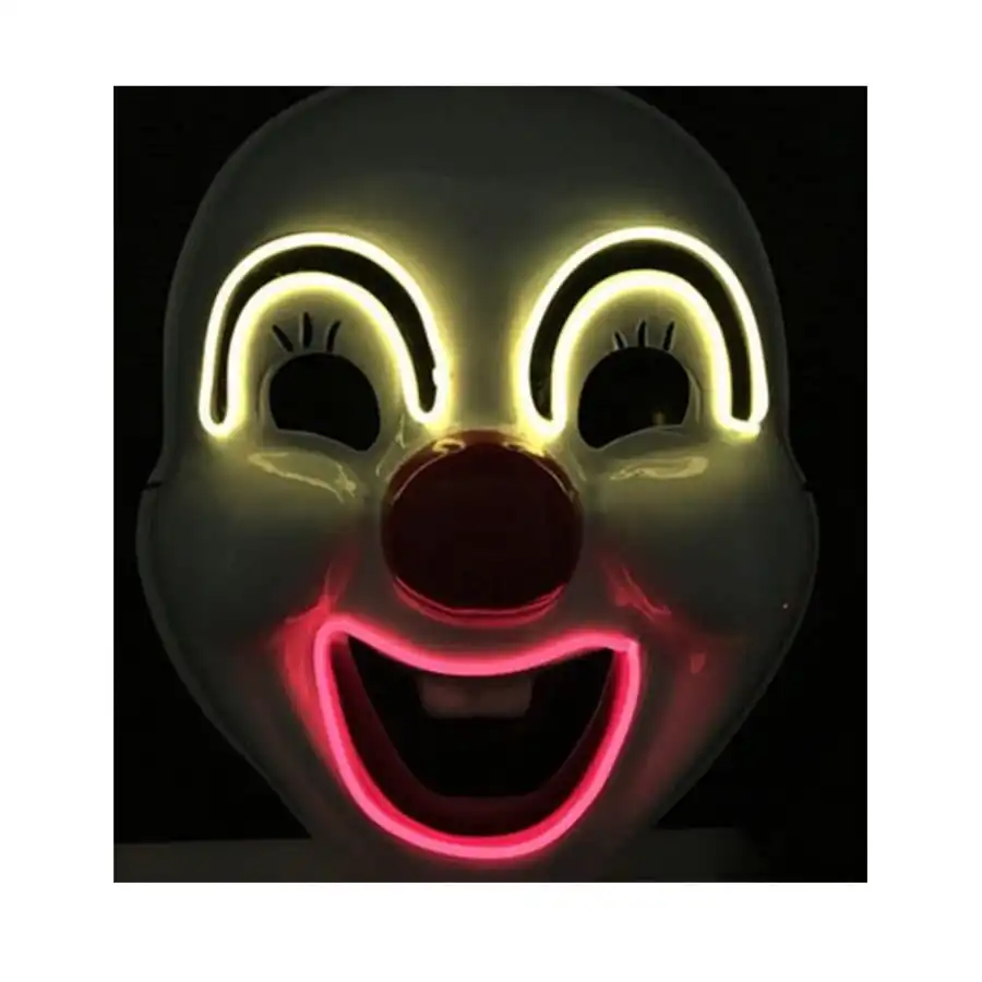 Masque LED De Clown Sourcils Et Bouche Lumineux – Image 2