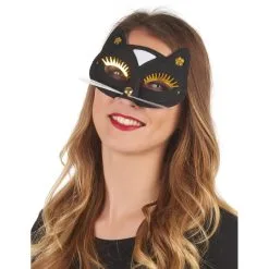 Masque Loup De Chat Noir