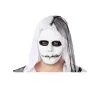 Masque Noir Et Blanc Avec Bouche Scellée, Adulte