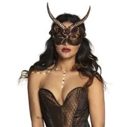 Masque Steampunk Avec Cornes, Adulte