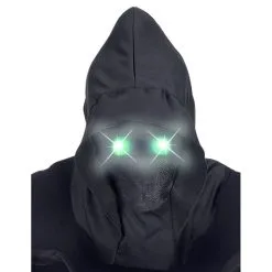 Masque Visage Caché Avec Yeux Lumineux Verts