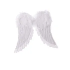 Paire D'ailes D'ange Blanches, 42 X 46 Cm