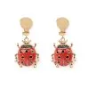 Paire De Boucles D'oreilles Coccinelles